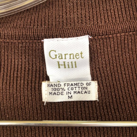 Never Worn Vintage Garnet Hill Brown Sweater size M - Picture 3 of 5